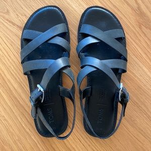 EUC - Black TOMS Sicily Sandals